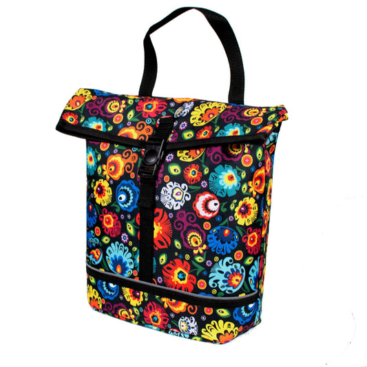BikyBag Shopper - Bicycle Single Pannier Bag (Folklore Flowers)