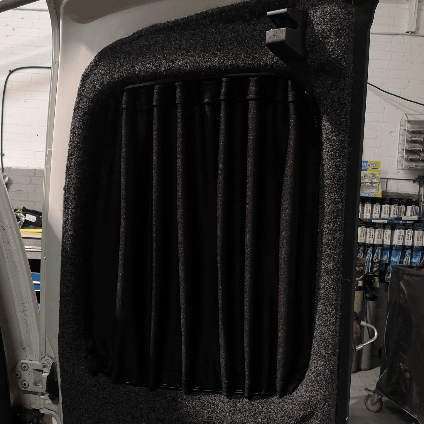 For Mercedes Vito MK2 Bare-Metal Interior Premium 1 x Barndoor Window Curtains Van-X