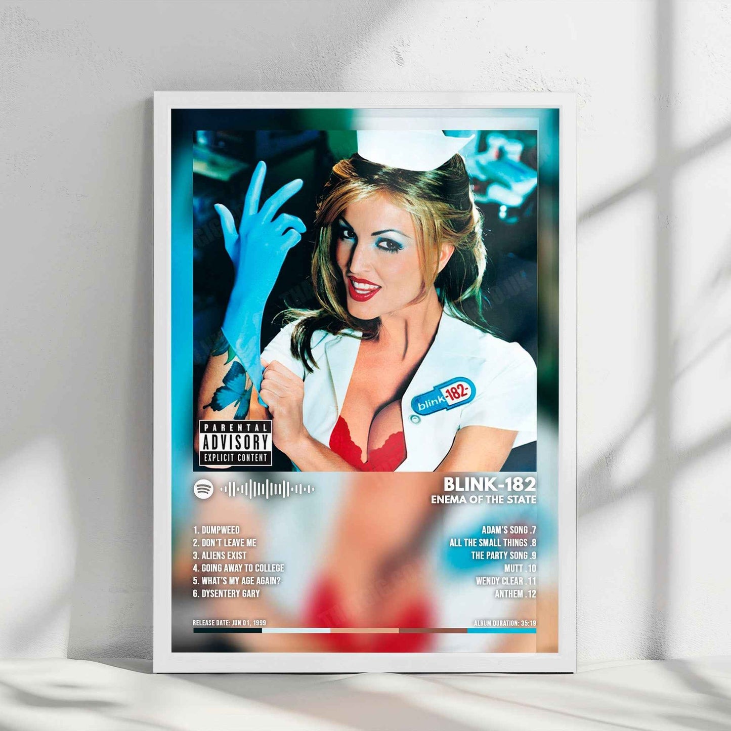 BLINK-182 - Enema Of The State Album Cover Poster - with Complete Tracklist