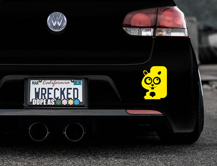 Adorable Beaver Bumper Car Sticker