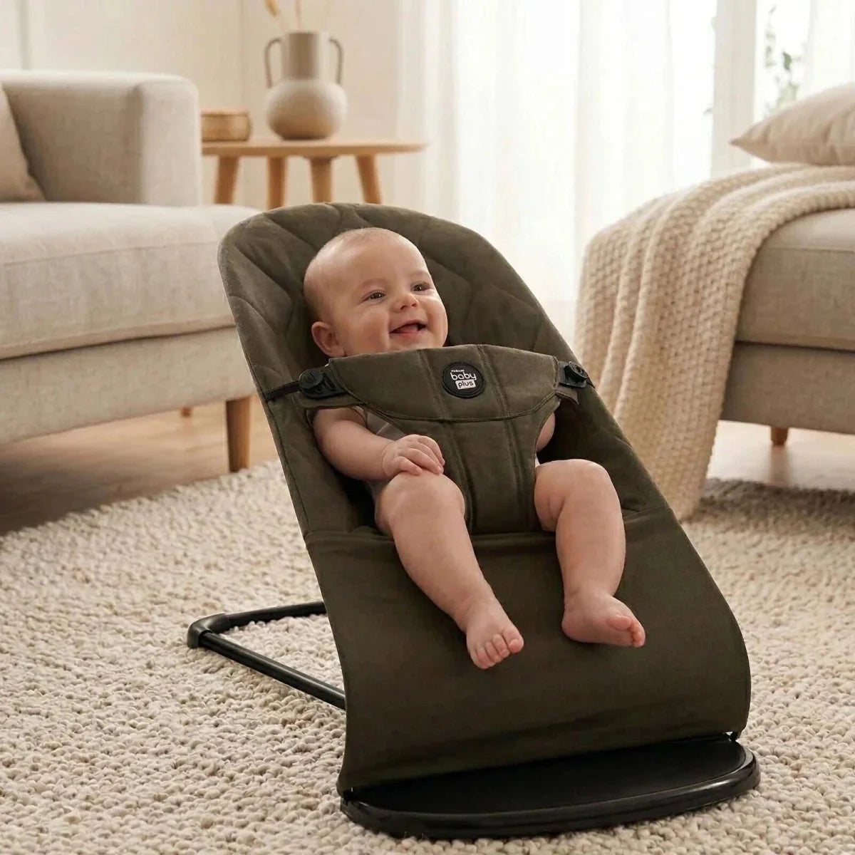 baby plus Cool Baby Bouncer - Khaki