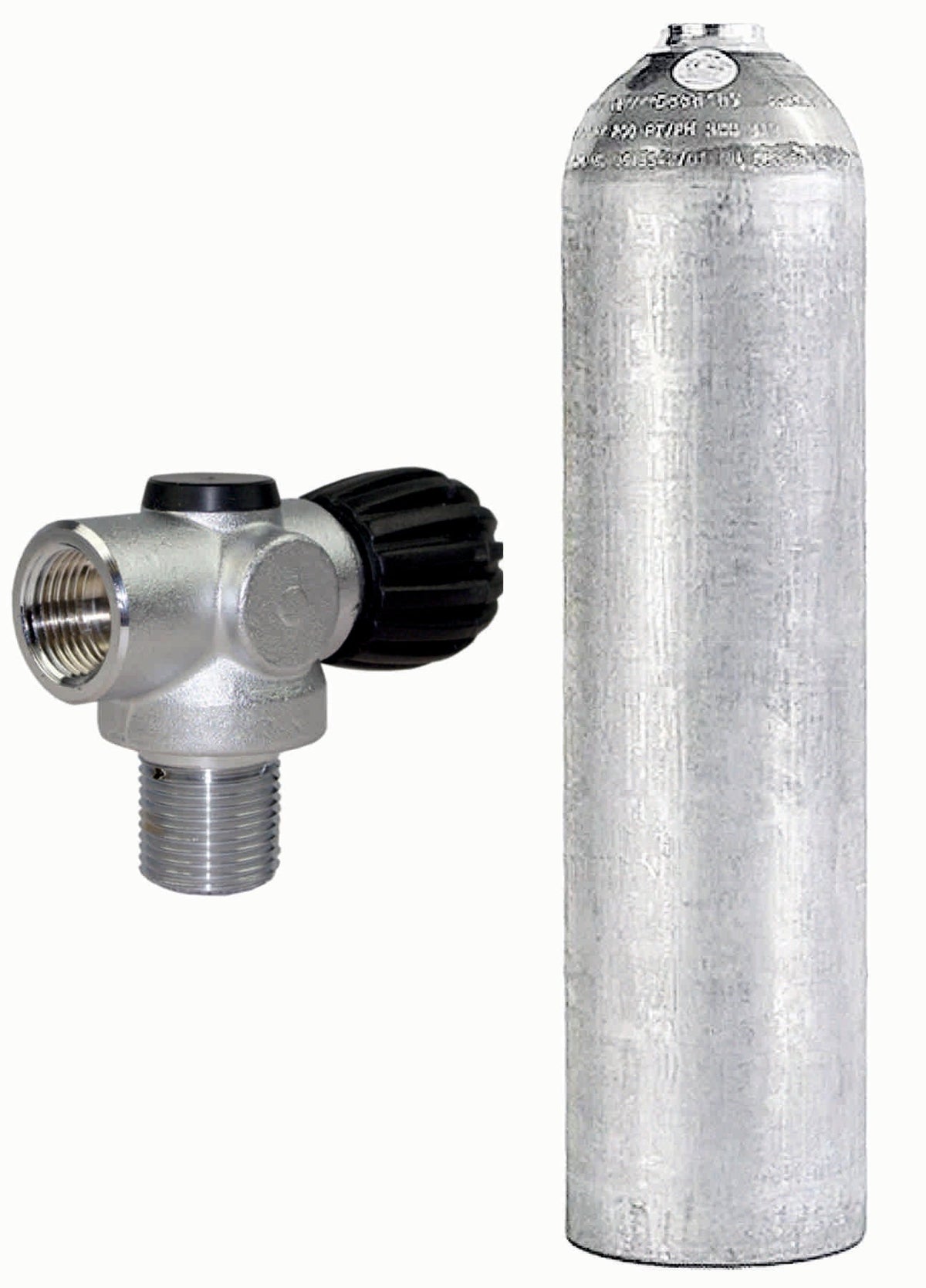 BTS 7 Litre 200 Bar Natural Luxfer Aluminium Cylinder with Rebreather Valve S26299926