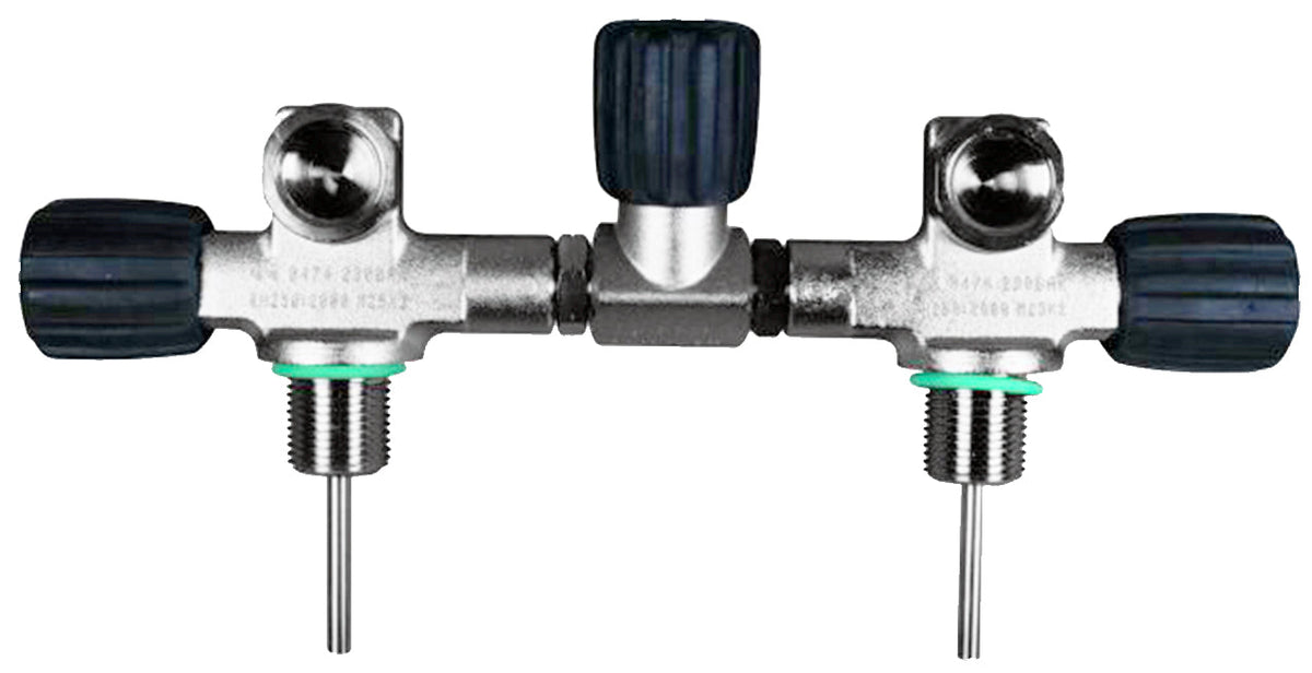BTS 186mm 232 Bar Aluminium Cylinder Manifold with DIN Outlets & Isolator S16310629