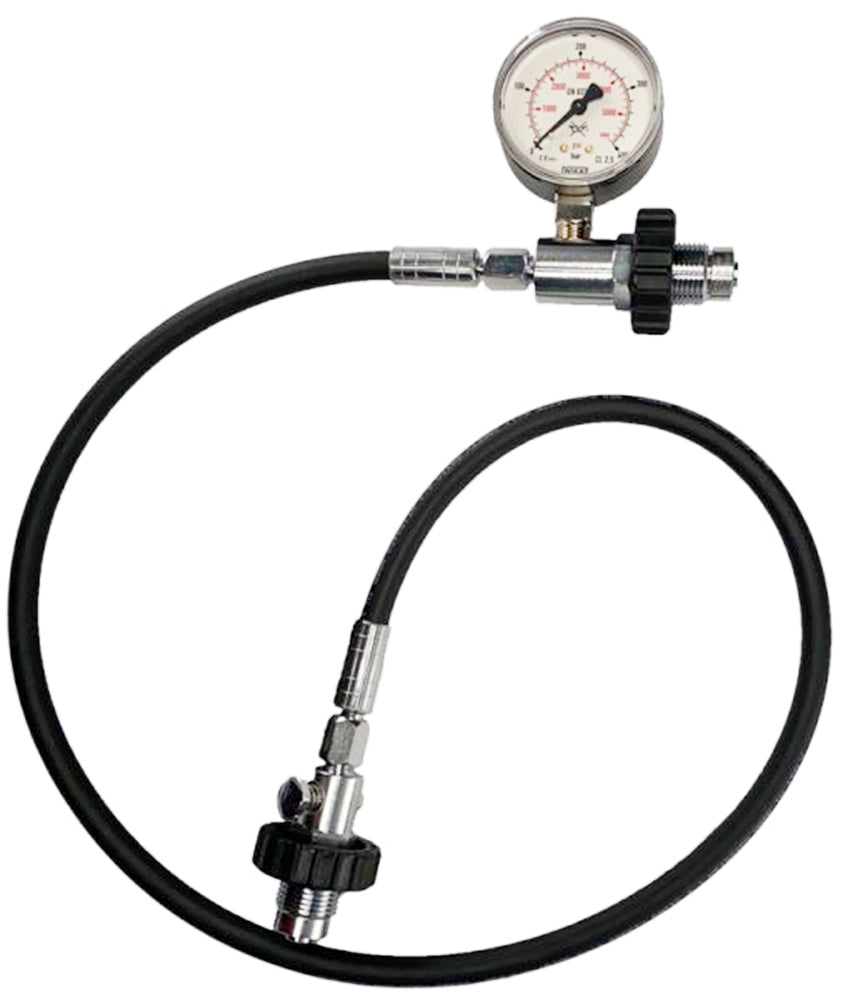 BTS 300 Bar Decanting Hose with DIN Fittings & Pressure Gauge S16910605