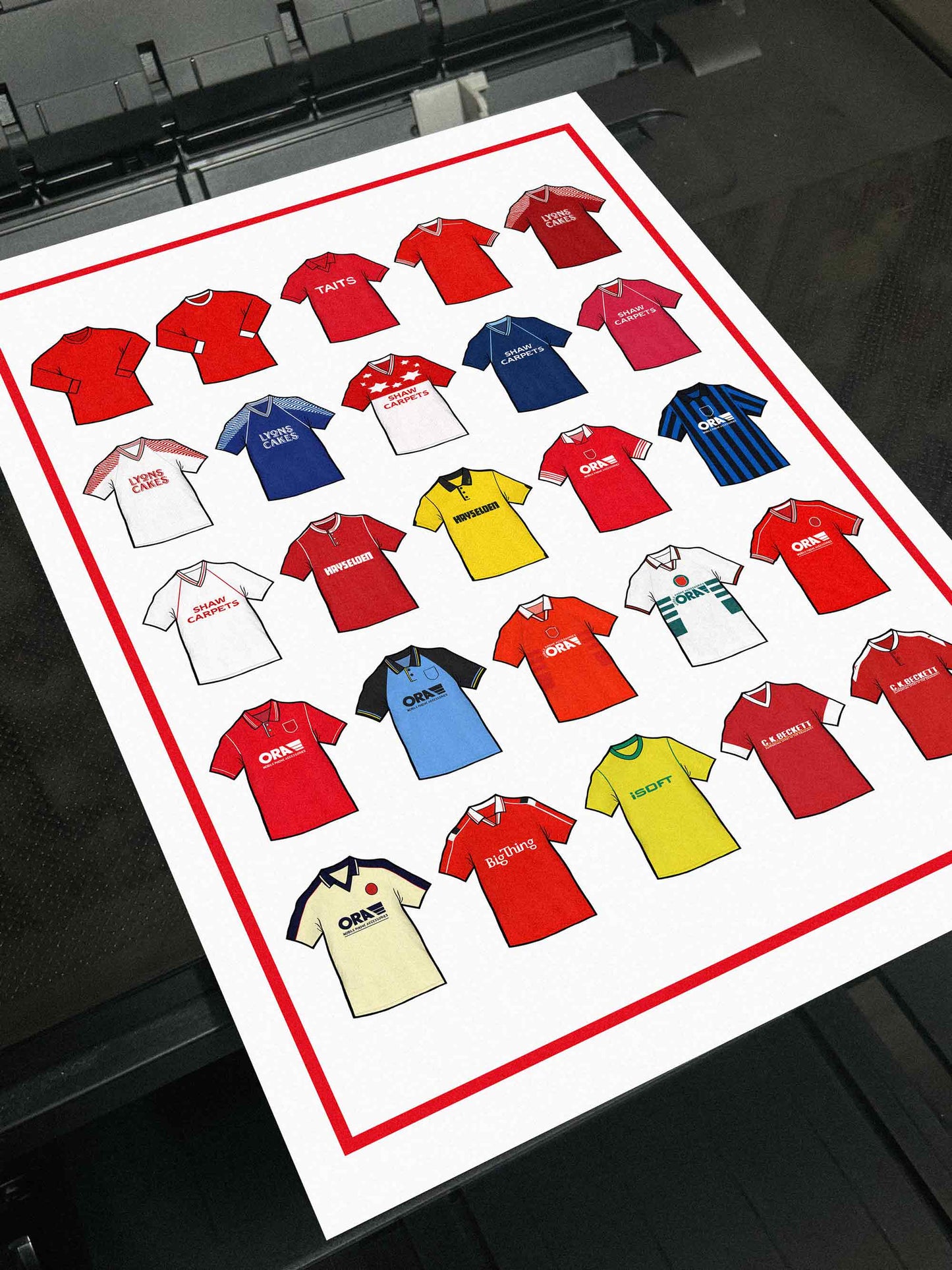 Barnsley Retro Shirts Football Print