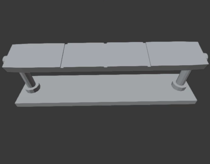 1:64 Modern Style Bench Seat
