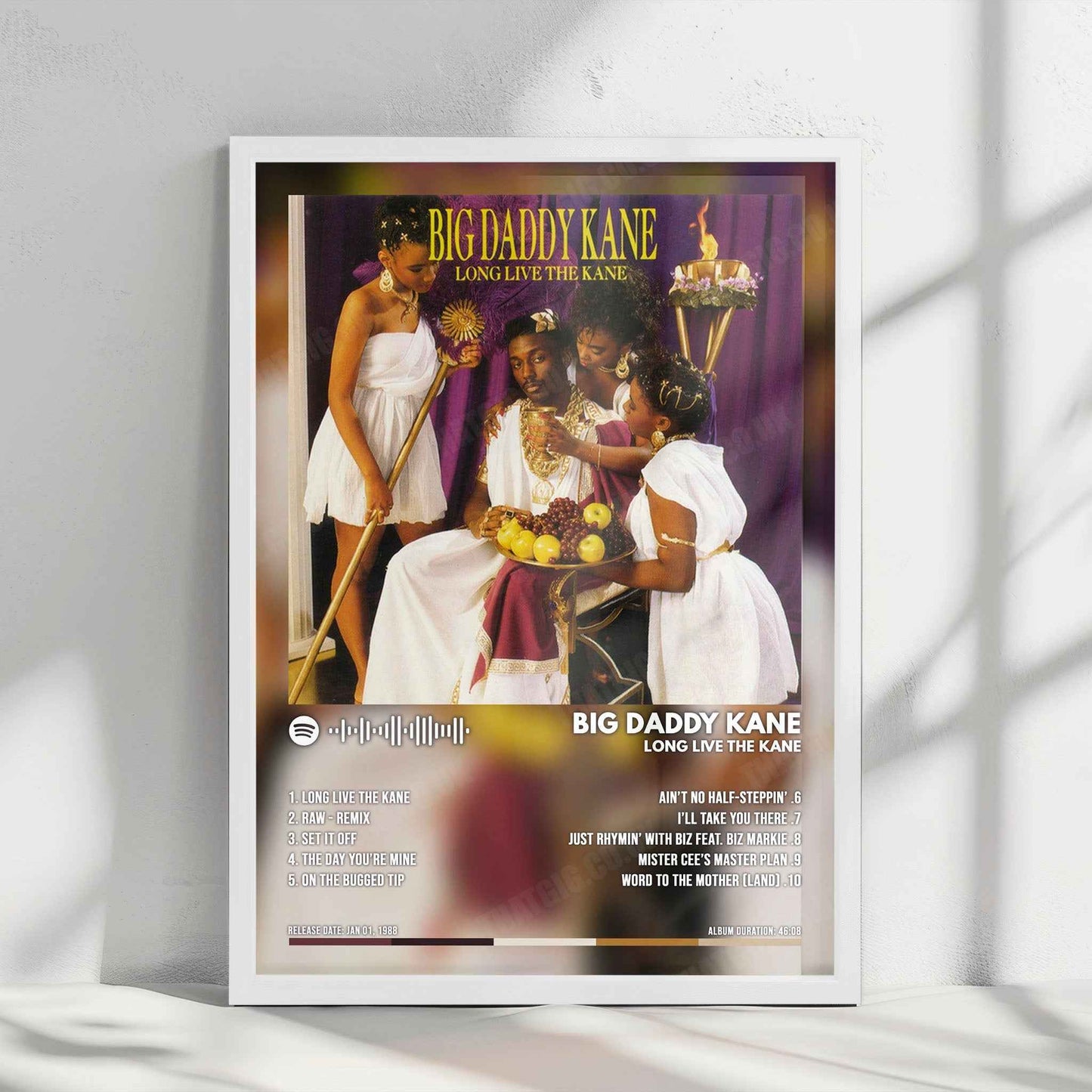 Big Daddy Kane "Long Live the Kane" Album Cover Poster - with Complete Tracklist
