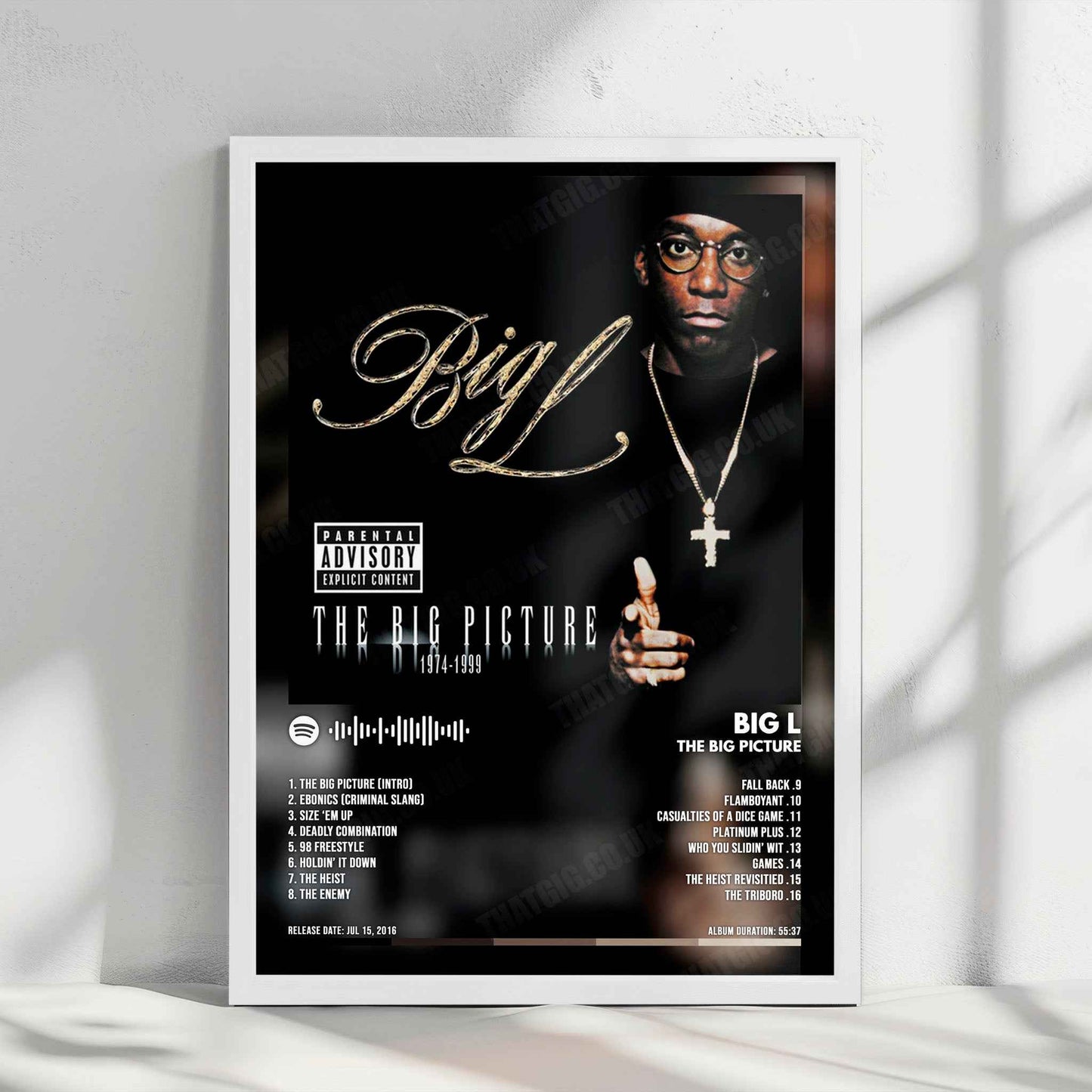 Big L "The Big Picture" Album Cover Poster - with Complete Tracklist