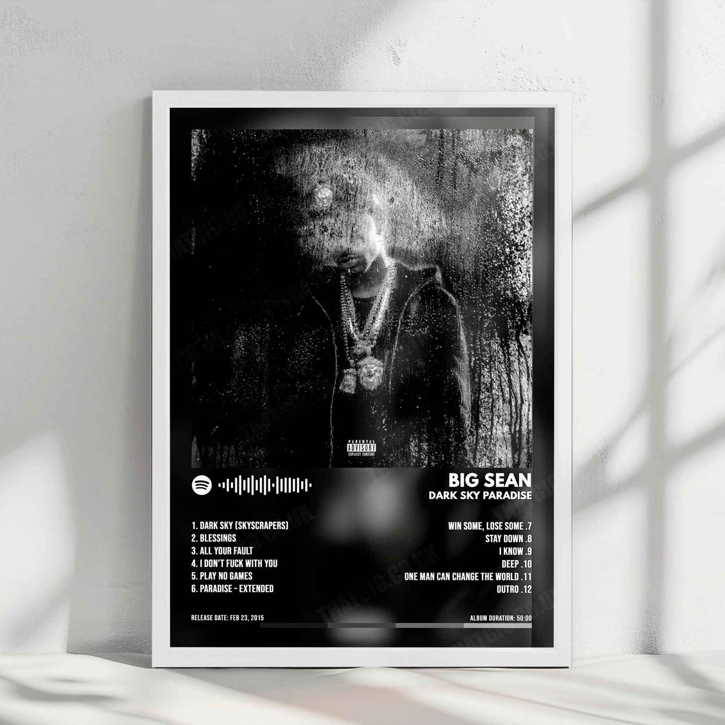 Big Sean "Dark Sky Paradise" Album Cover Poster - with Complete Tracklist