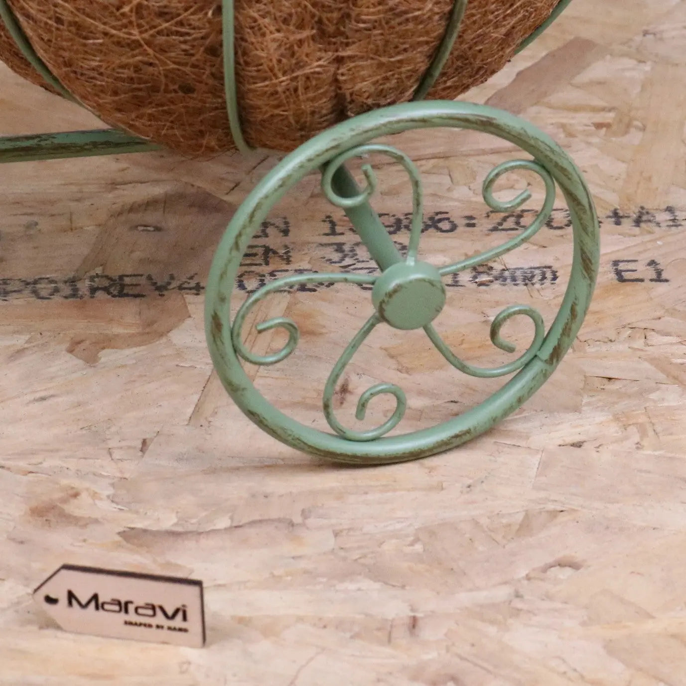 Bike Garden Planter Metal Vintage Green