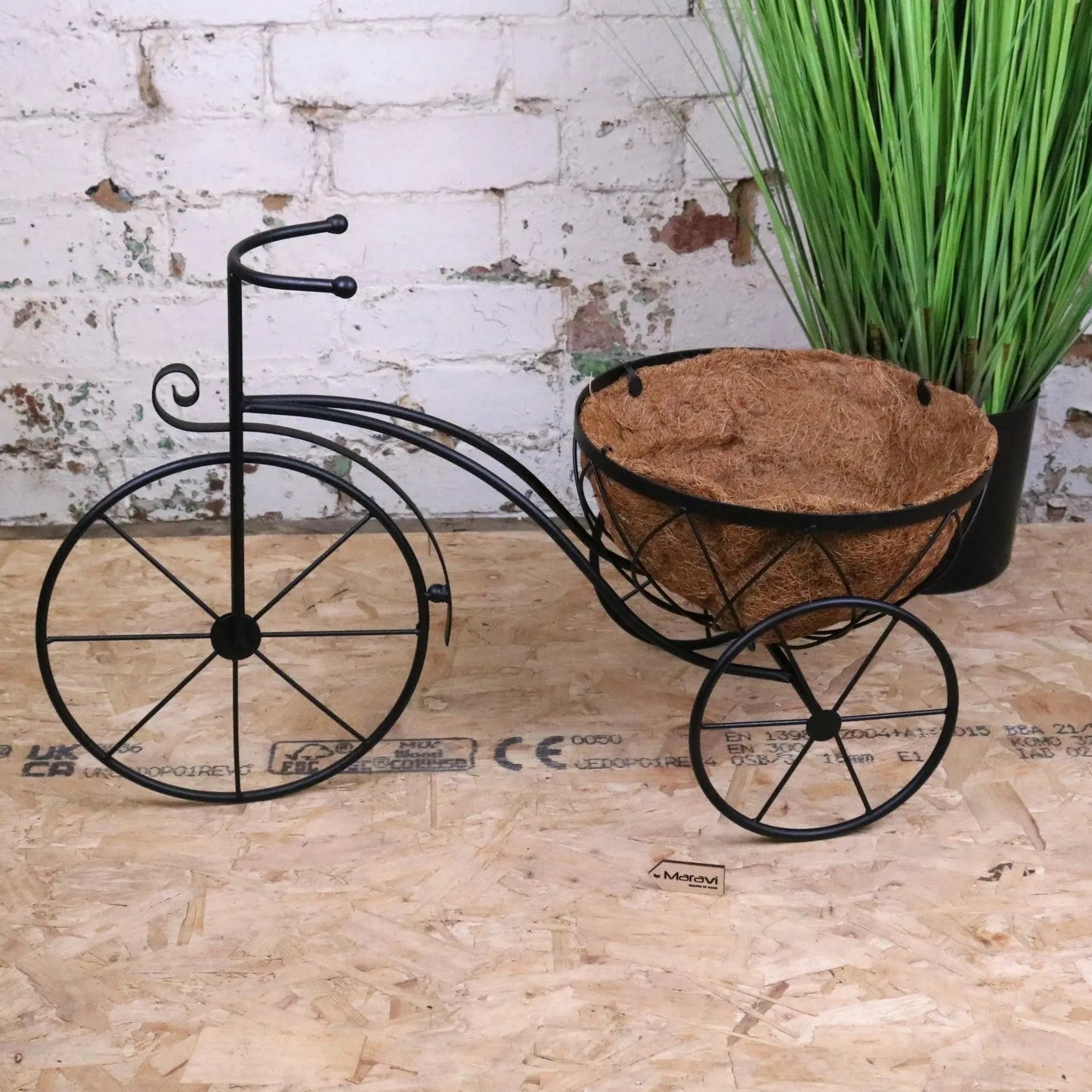 Bike Garden Planter Metal Vintage Style Black
