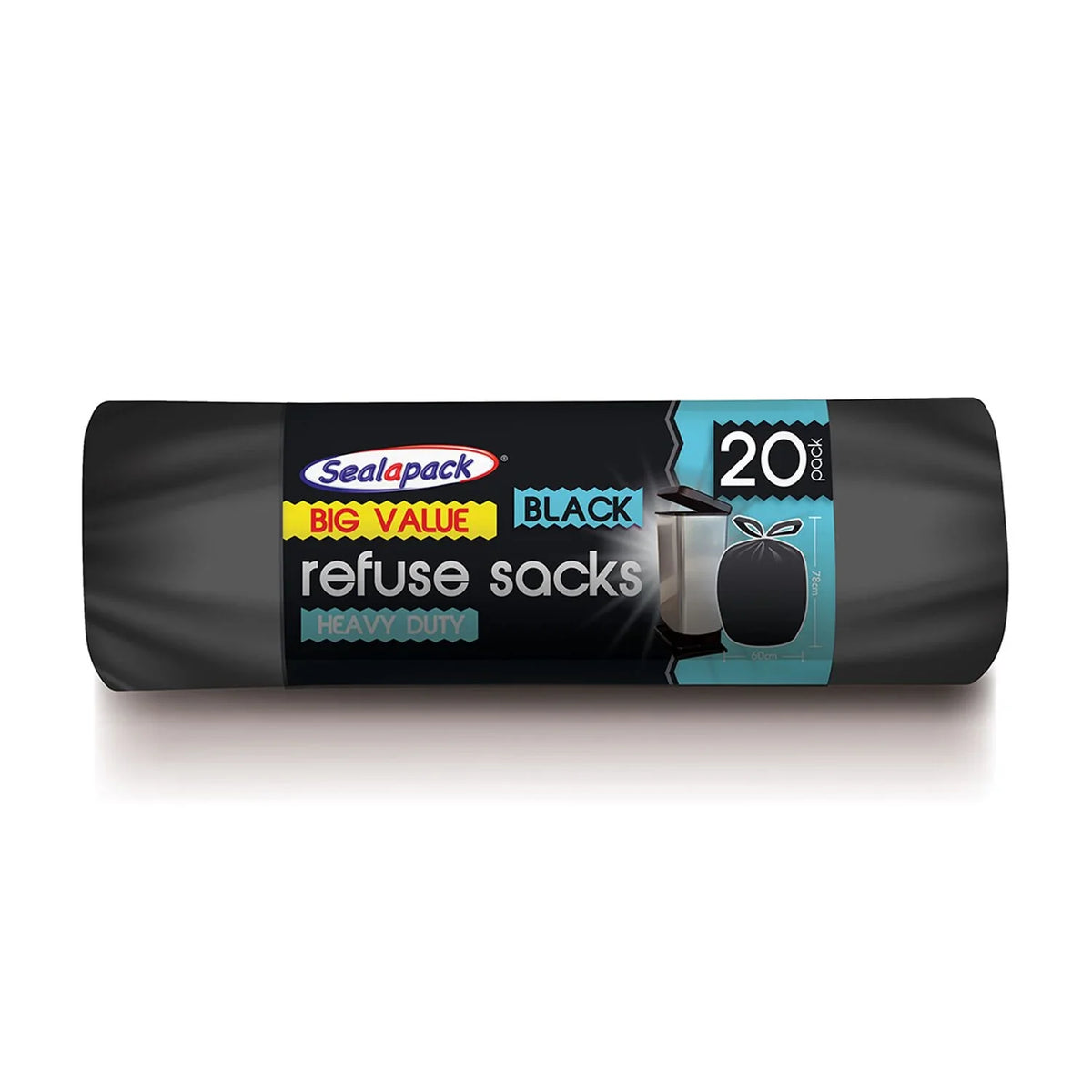 20 X Seal A Pack Black Refuse Sacks 20 PACK
