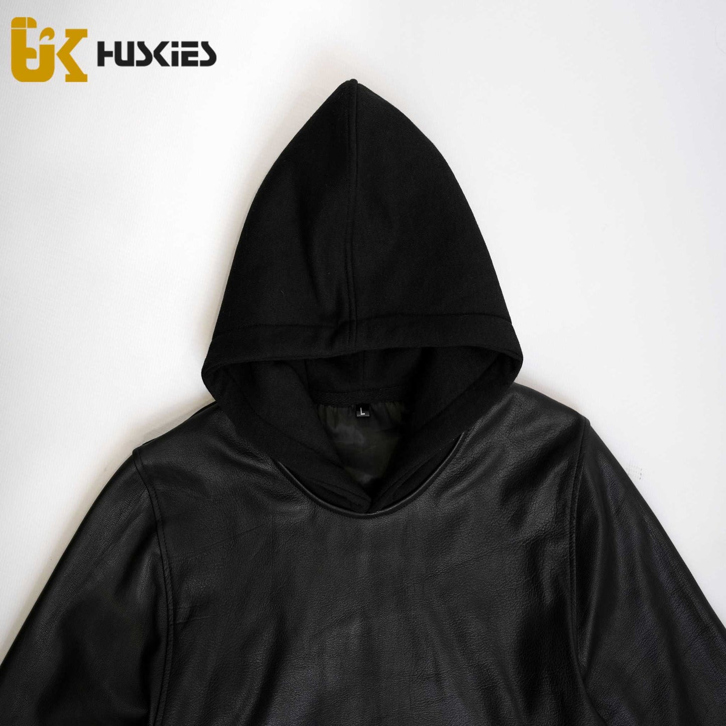 Black Hoodie - Premium Lambskin Leather