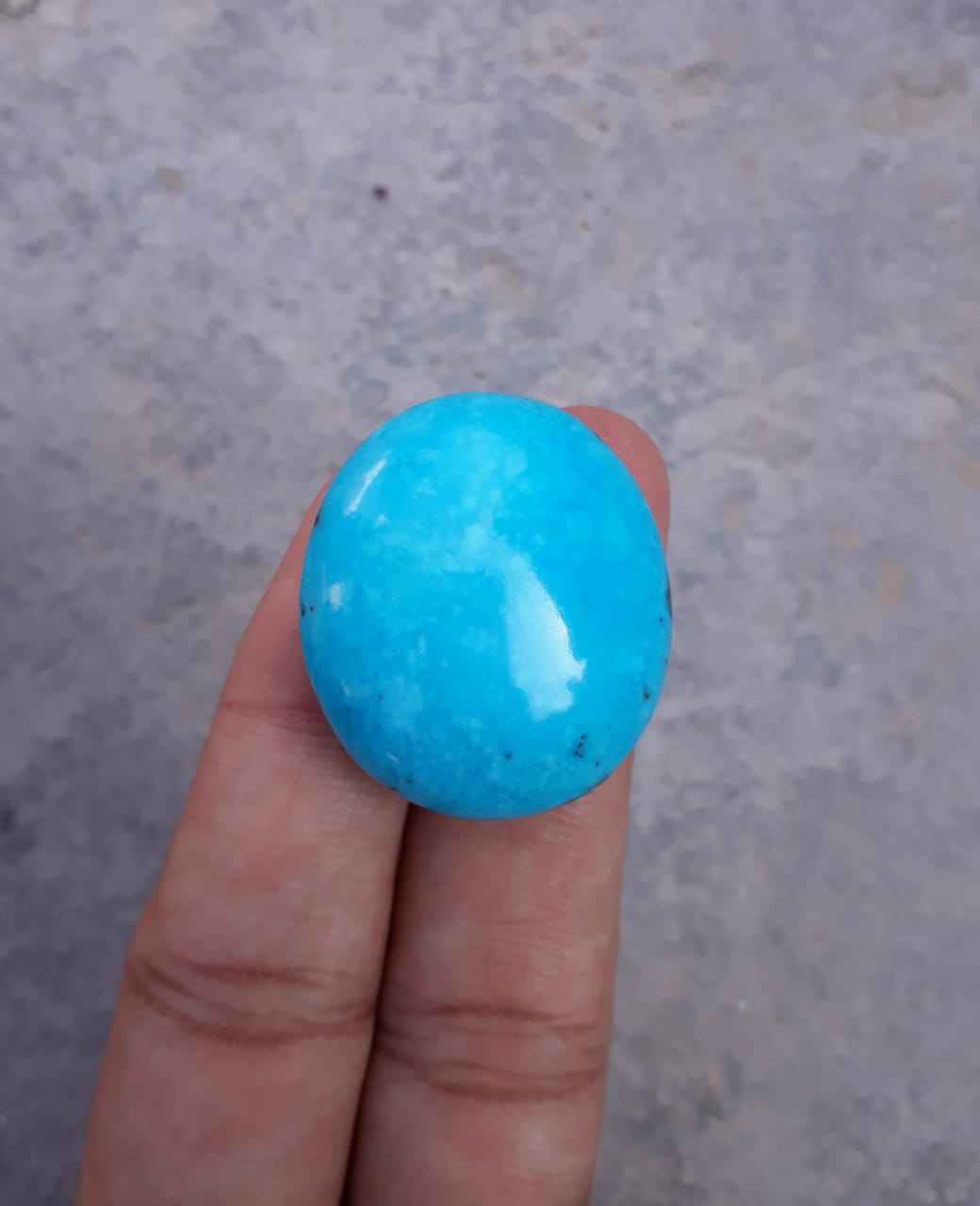 Natural Certified Turquoise - Blue Turquoise - 71.3ct- 30x26mm