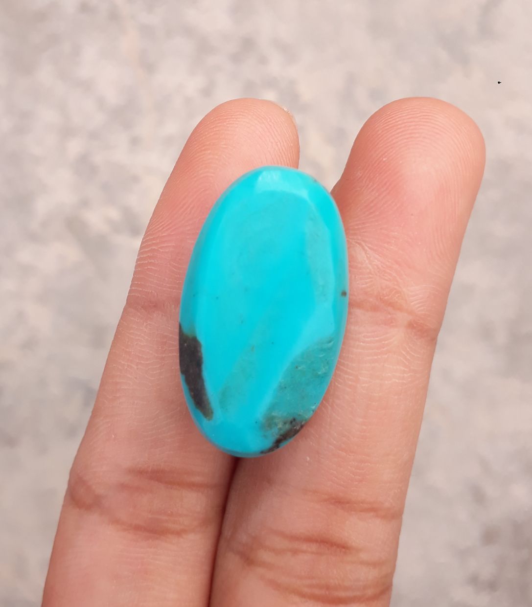 Natural Certified Turquoise - Blue Turquoise - 29.1ct- 26x15mm