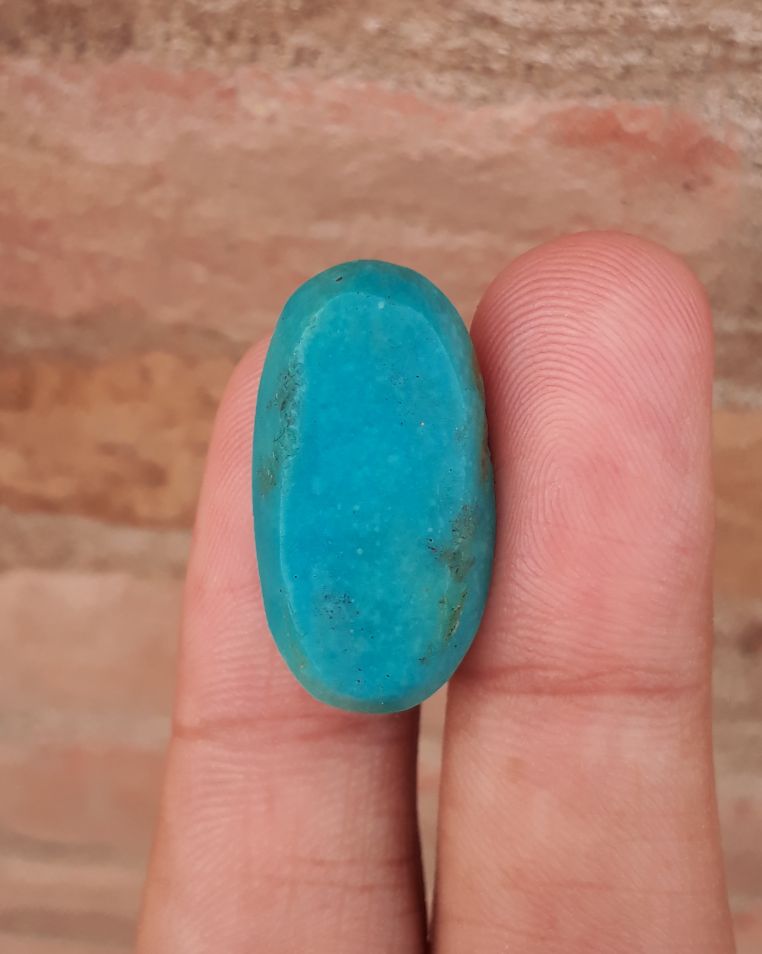 Natural Certified Turquoise - Blue Turquoise - 28.9ct- 27x15mm