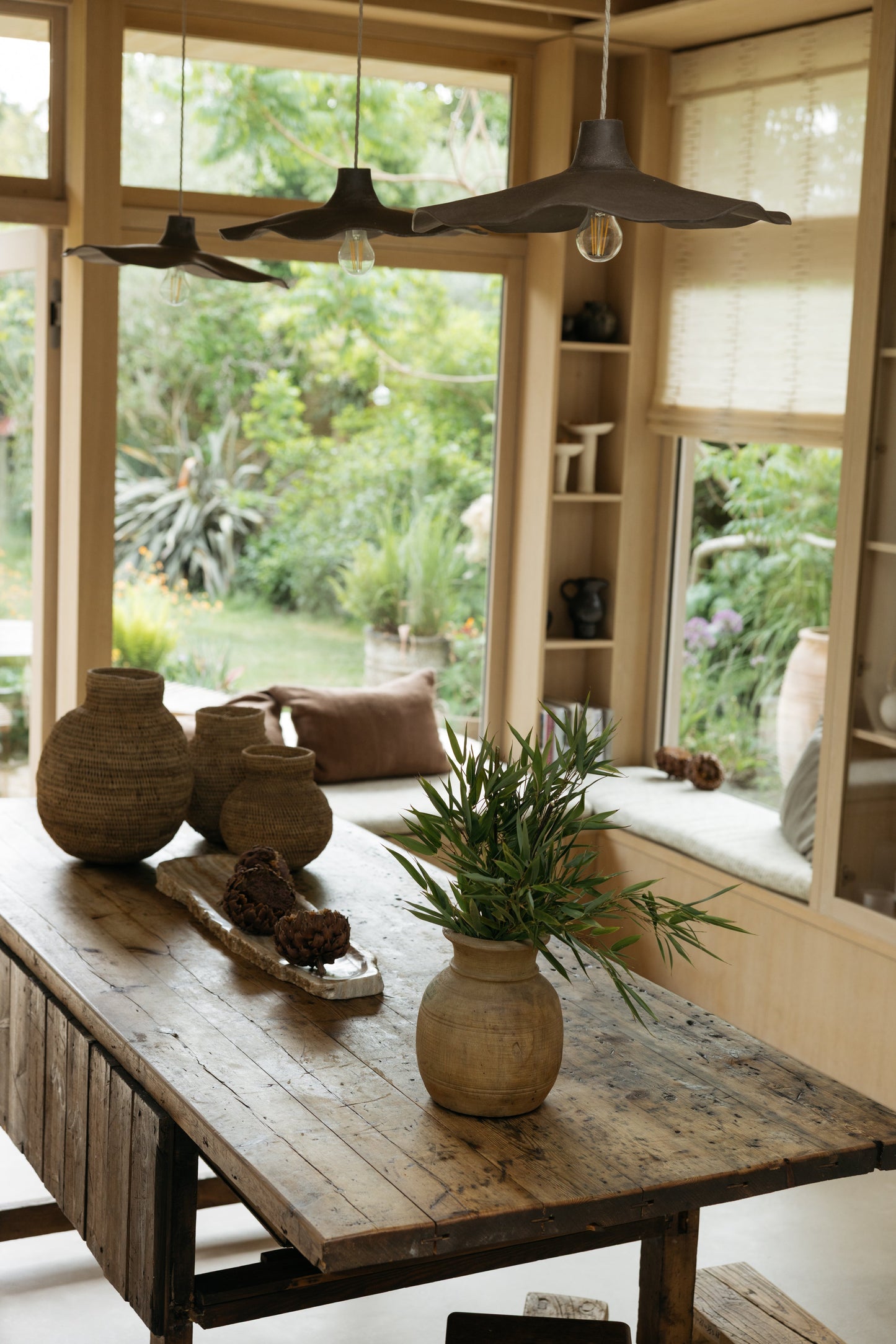 Vintage Teak Vase - 57.2