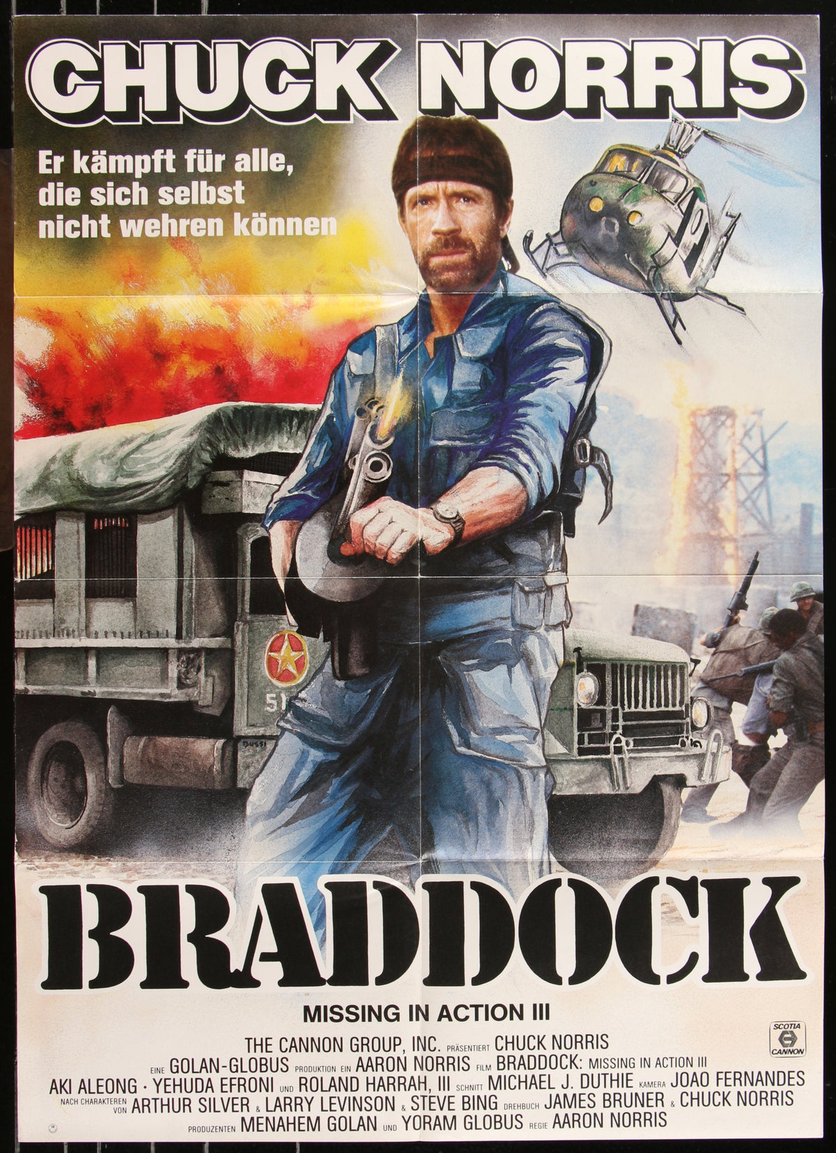 Braddock: Missing in Action III (1988) German A1 Movie Poster 23x33