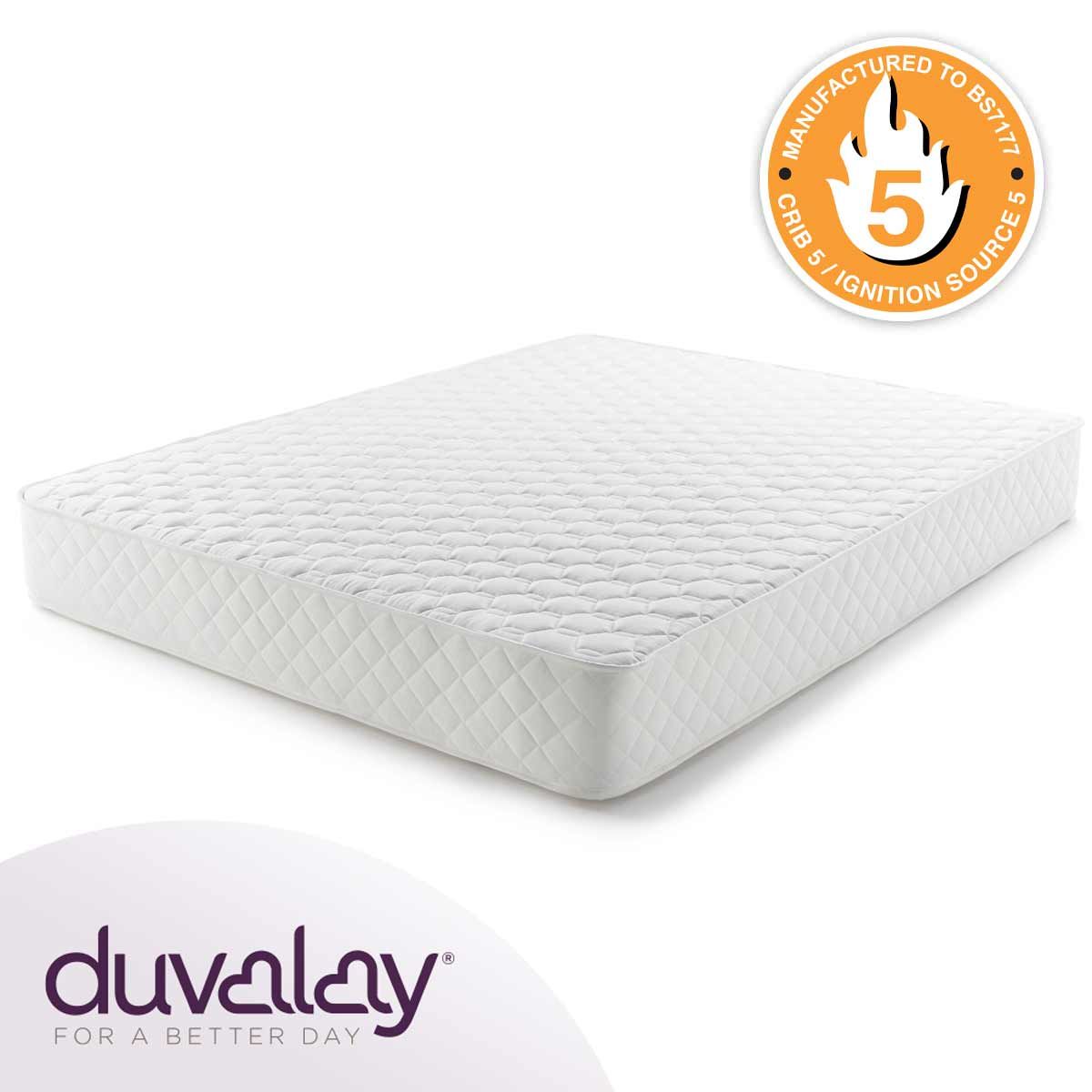 Duvalay Silver Single Mattress 6'3" x 3' x 9" (190cm x 91.5cm x 22cm)