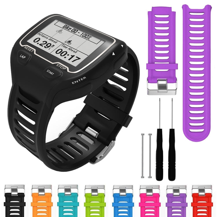 Solid Color Silicone Watch Band for Garmin Forerunner 910XT