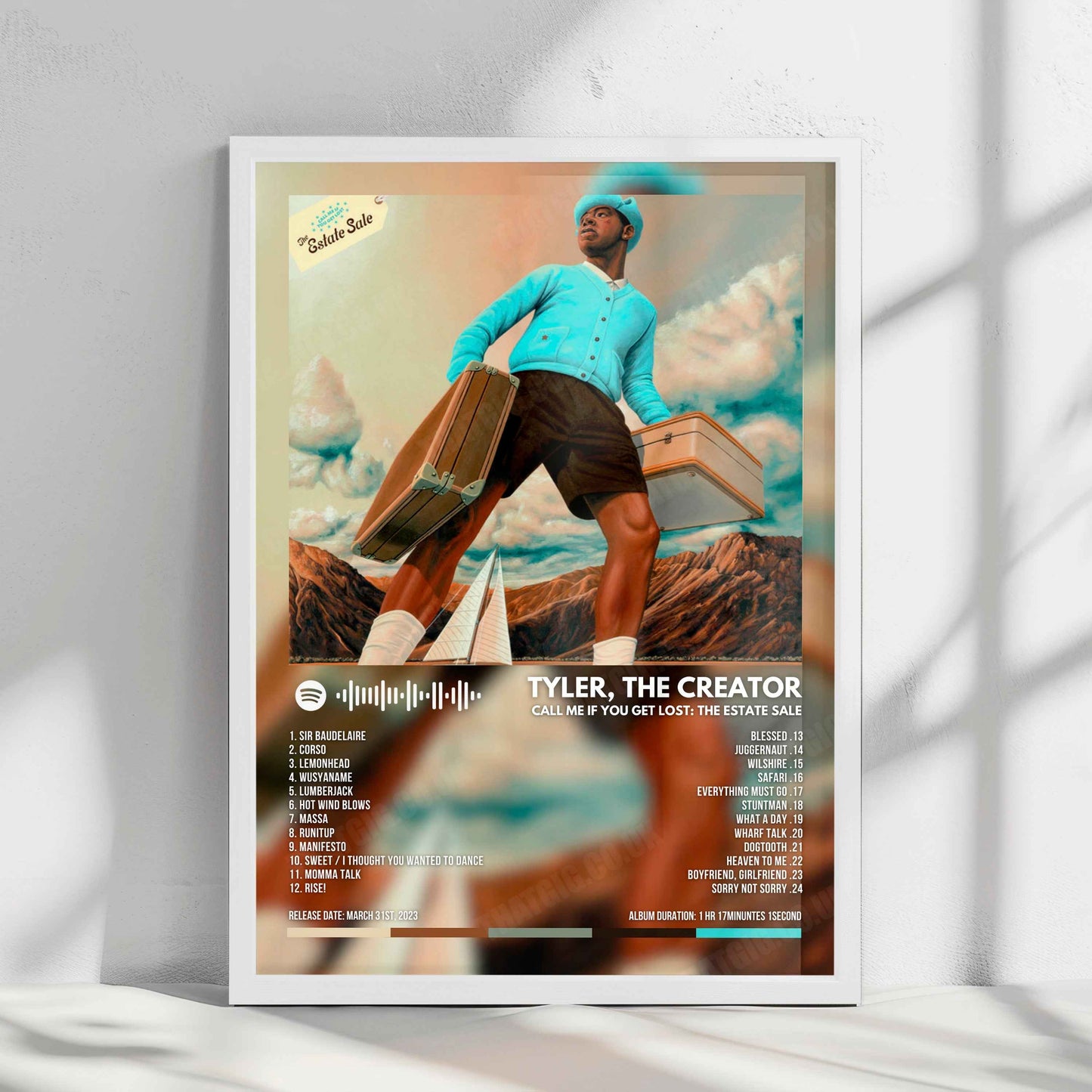 Tyler, The Creator "Call Me If You Get Lost: The Estate Sale" Album Cover Poster - with Complete Tracklist
