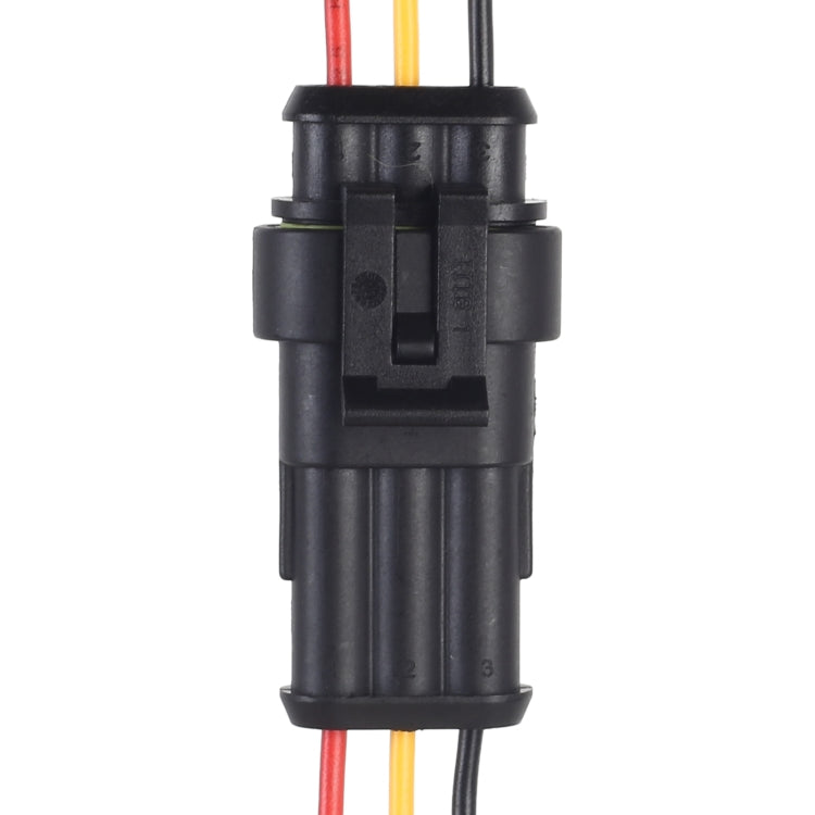 10pcs 2P Car Waterproof Plug Car Connector Plug-In, Length:10cm, 3P