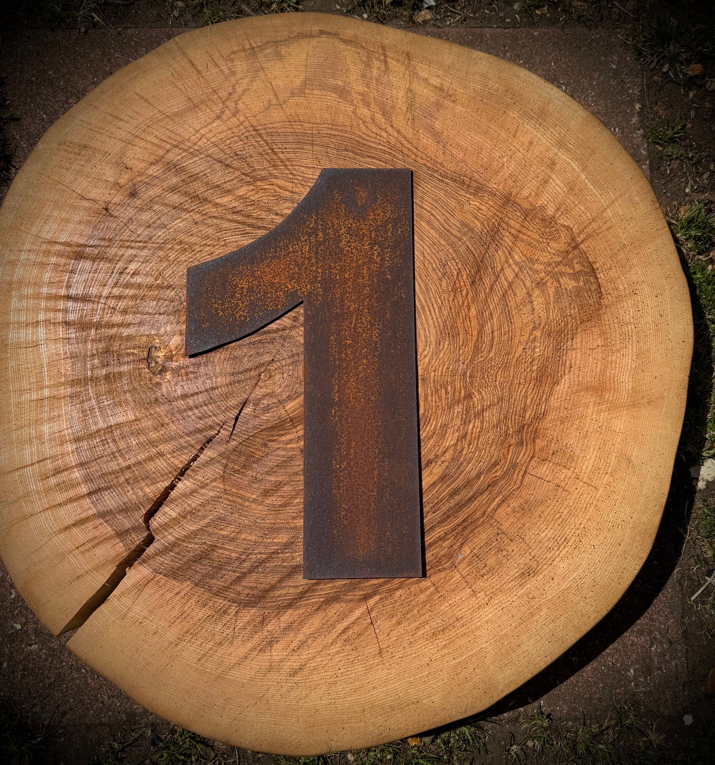 12" Rusty Fat Font Metal Letters A-Z 0-9.