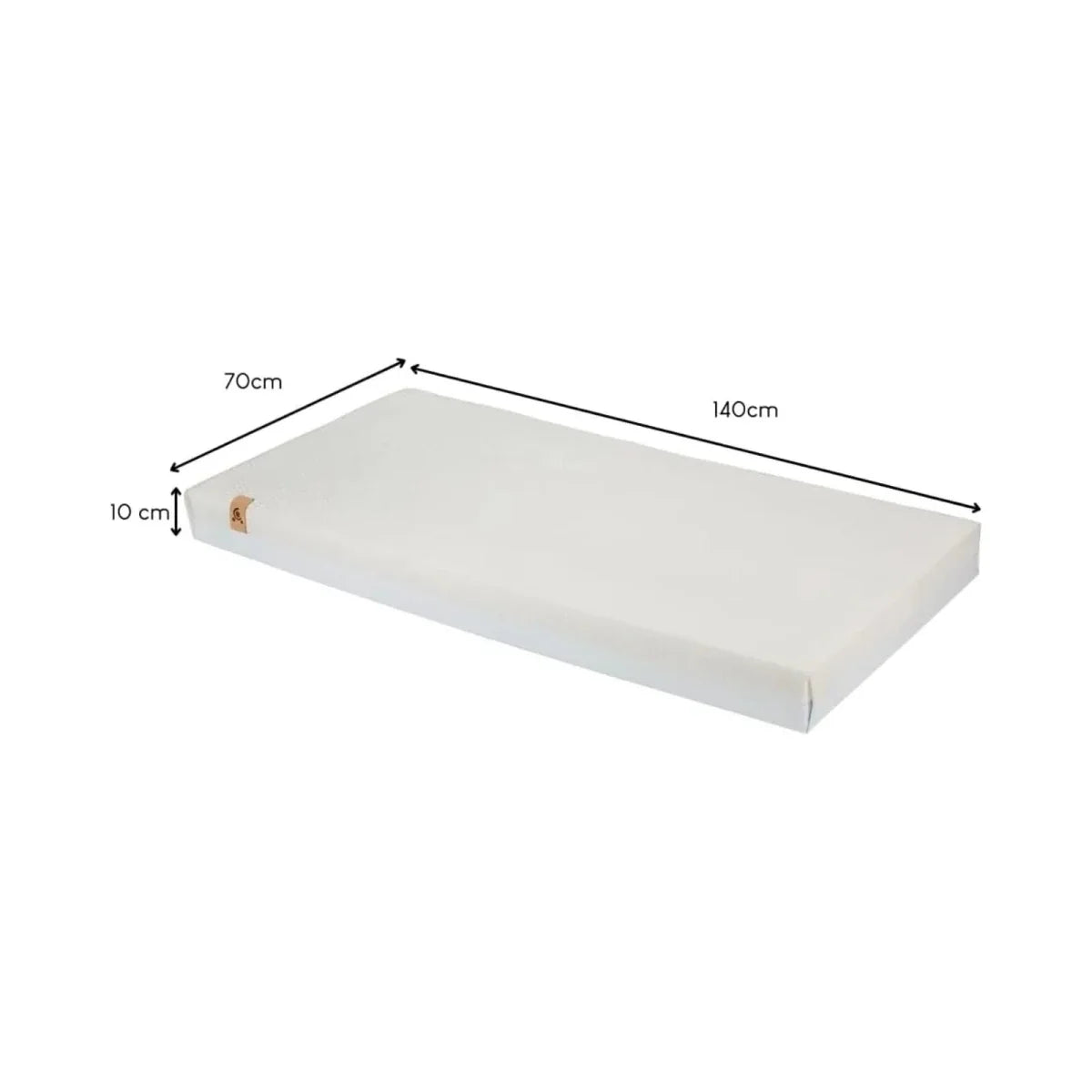CuddleCo Signature Hypo-Allergenic Bamboo Pocket Sprung Cot Bed Mattress 140x70cm