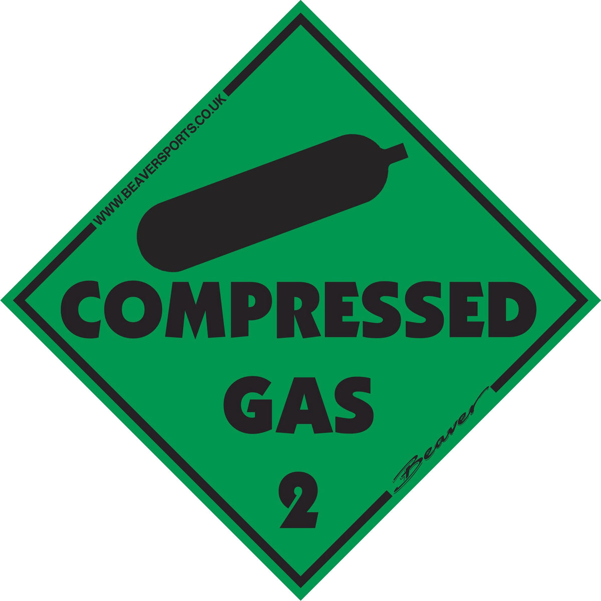 Beaver Magnetic Compressed Gas Symbol