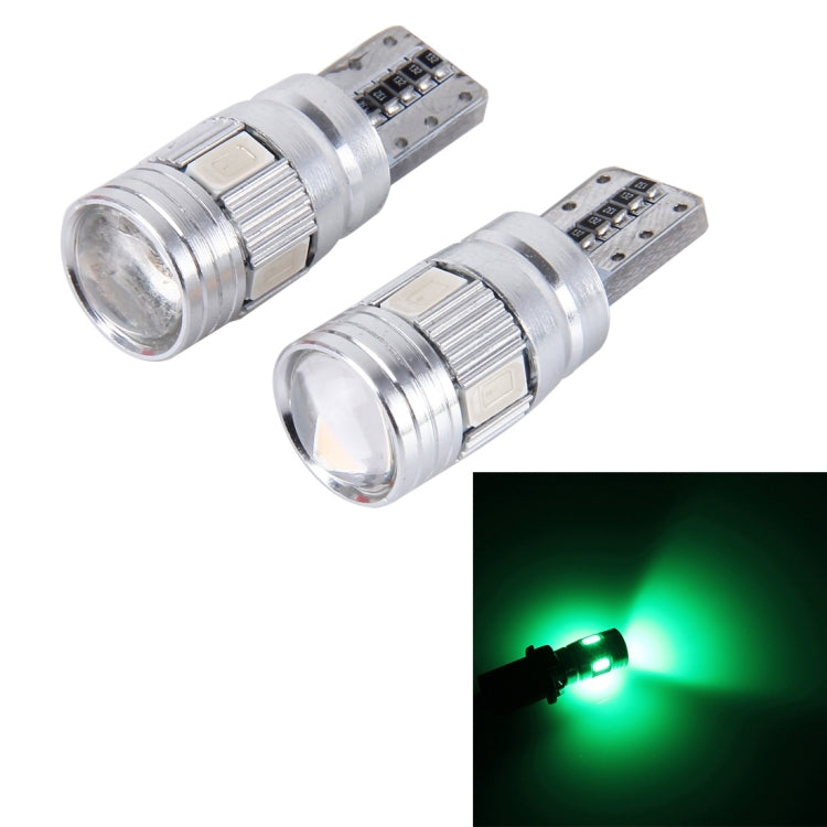 2PCS T10 3W 6 SMD 5630 LED Error-Free Canbus Car Clearance Lights Lamp, DC 12V, 6 SMD 5630 LEDs/Green Light, 6 SMD 5630 LEDs/White Light, 6 SMD 5630 LEDs/Pink Light