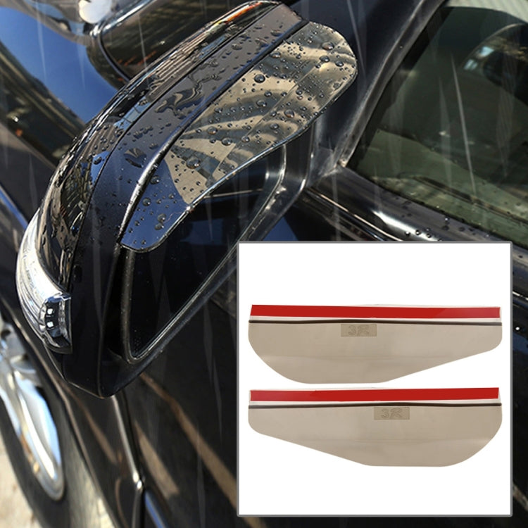 1 Pair Car Rearview Mirror Rain Blades Car Back Mirror Eyebrow Rain Cover Car Rearview Mirror Eyebrow Covers Flexible Protection Rainproof Decoration Accessories, 3R-2101