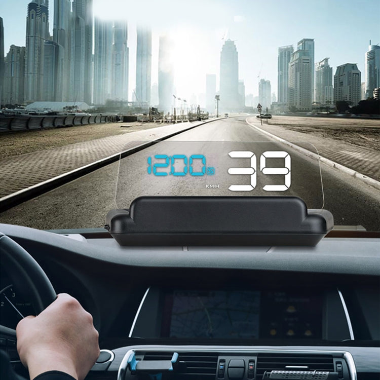 T900 Car GPS HUD Virtual HD Reflection Board Head-up Display, Speed & Driving Distance / Time Display, Over Speed & Voltage & Low Voltage Alarm, Fatigue Driving, T900 White, T900 Green + White, T900 Blue + White