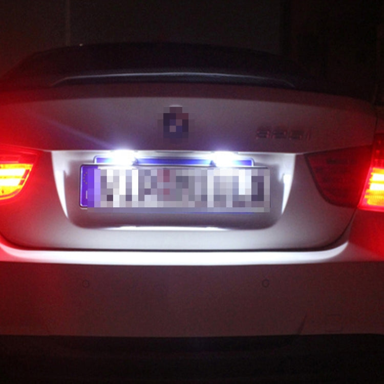 2 PCS License Plate Light with 18 SMD-3528 Lamps for Toyota,2W 120LM,6000K, DC12V(White Light), For Toyota2