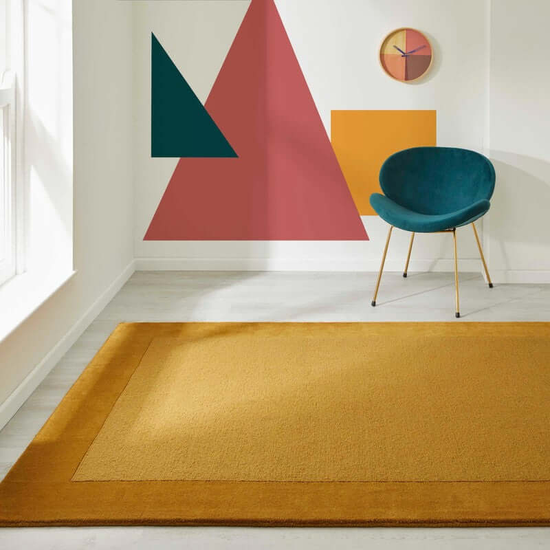 Colours Bordered Rug – Handmade Wool Rug