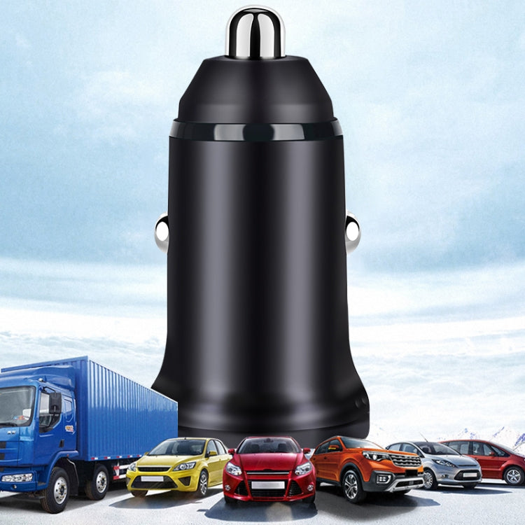 PD 20W USB-C / Type-C QC 3.0 USB Interface Fast Charging Car Charger (Black)