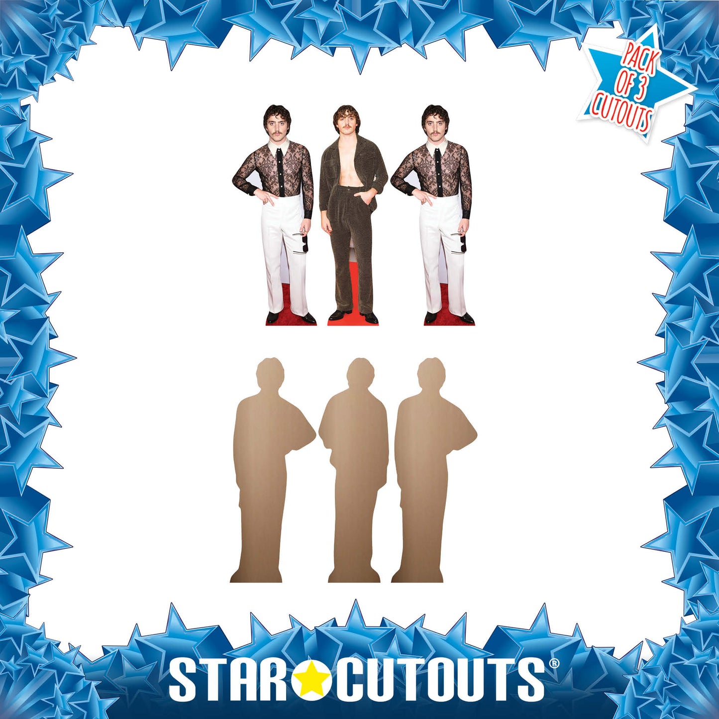 CS1200 Benson Boone Shelf Top Cardboard Cutout Pack Height 31cm