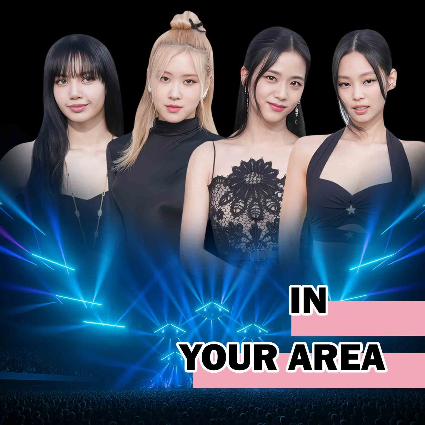 CS1310 Lisa Black Pink KPop Cardboard Cut Out Height 168cm