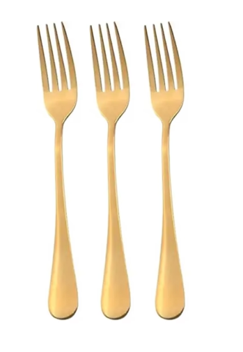 Luxury Gold Metal Forks Set Pack of 3
