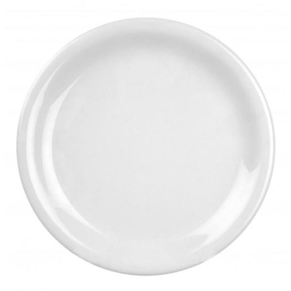 Narrow Rim White Melamine Plate 165mm / 6 ½in - Pack Of 12