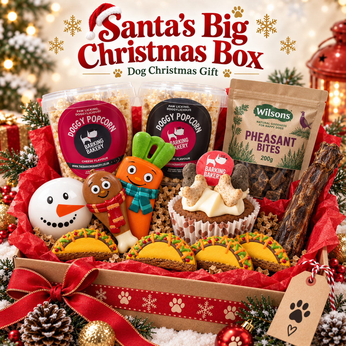 Santa's Big Christmas Dog Treat Box