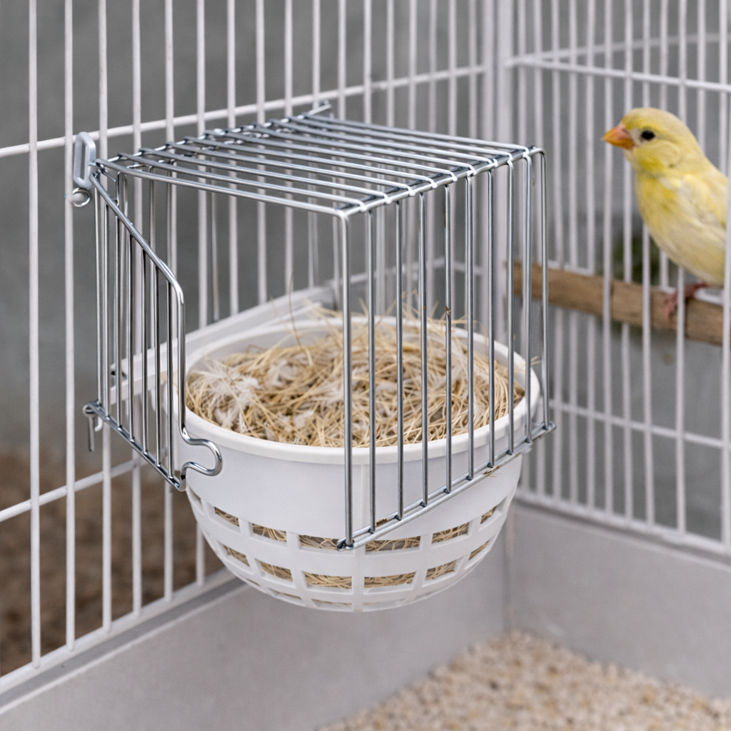 Wire & Plastic Canary Nest Pan – External Cage Fixing