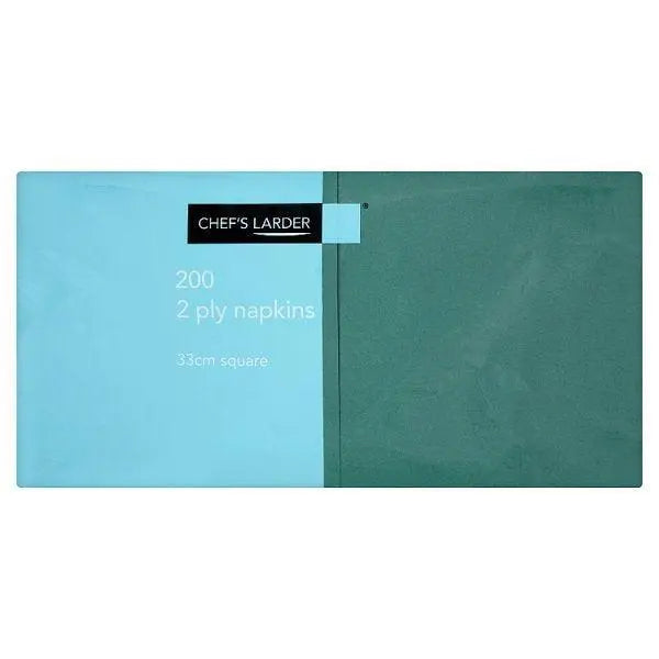 Chefs Larder 200 Dark Green 2 Ply Napkins 33cm Square
