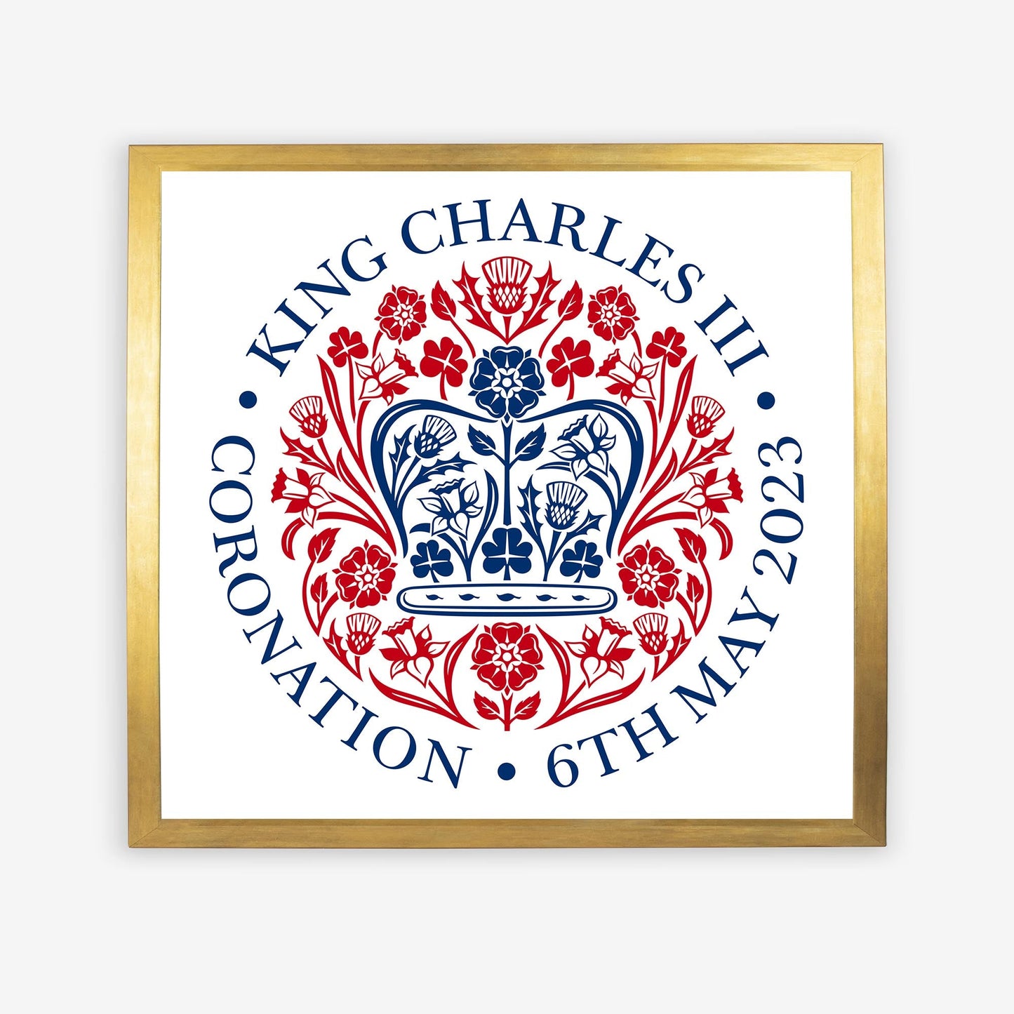 Coronation Emblem for Charles III on Framed Prints, Framed Canvas, Acrylic, Canvas or Print-only
