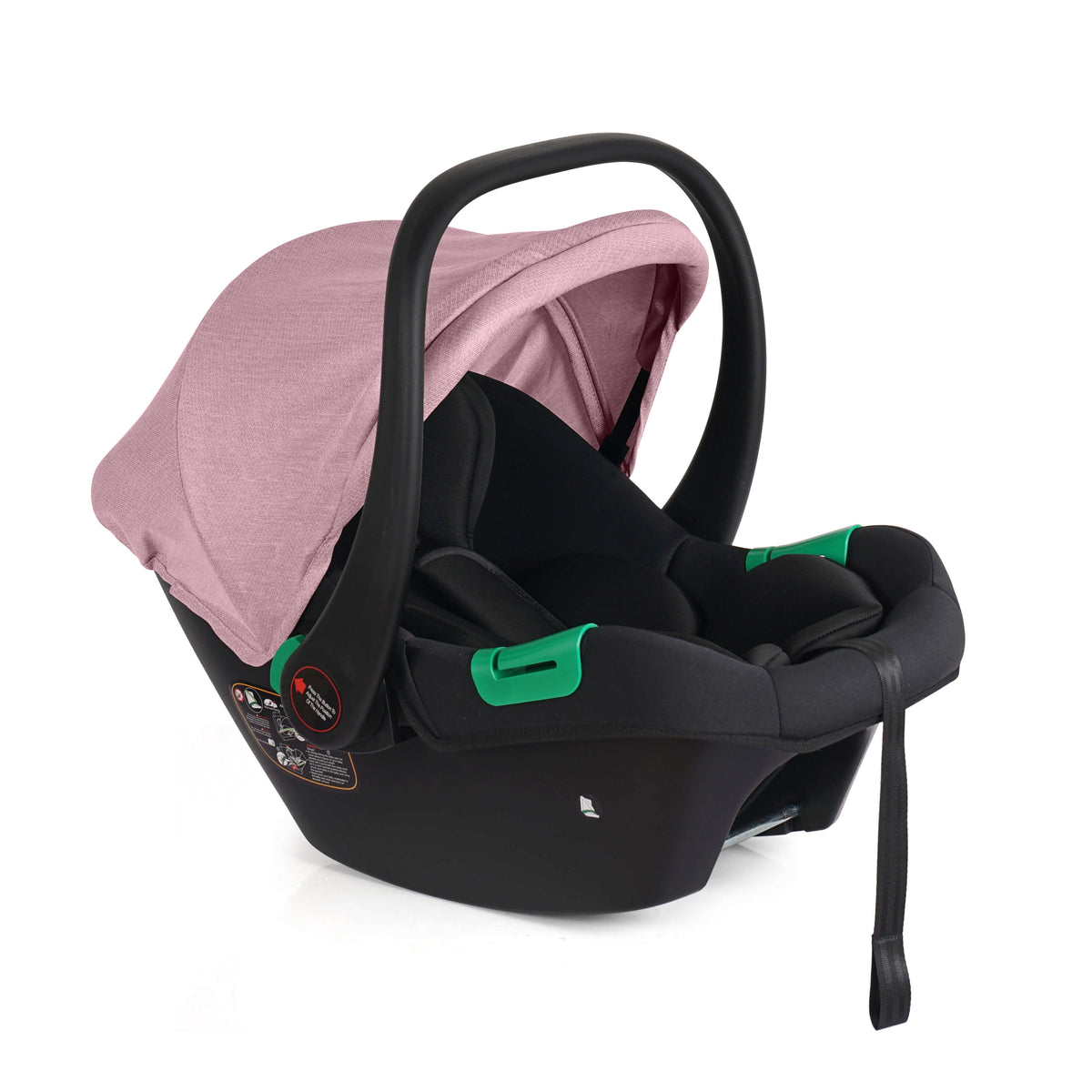 For Your Little One Cruise 3 In 1 Travel System With Car Seat And ISOFIX Base - Blush Rose (Free Cupholder And Seat Liner Included!)