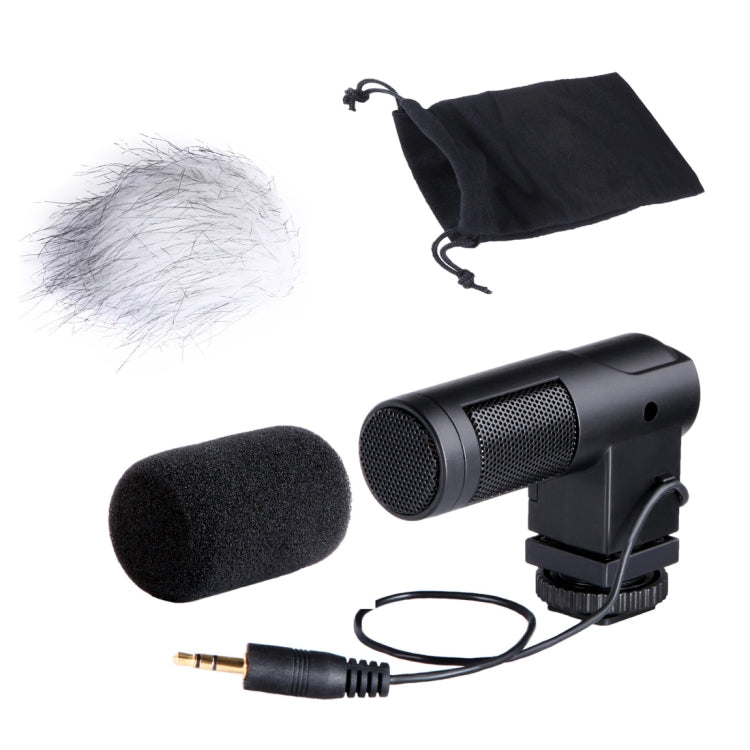 BOYA BY-V01 Stereo X/Y Condenser Microphone with Integrated Shock Mount Cold-shoe Mount & Windshield for Smartphones, DSLR Cameras and Video Cameras, BY-V01
