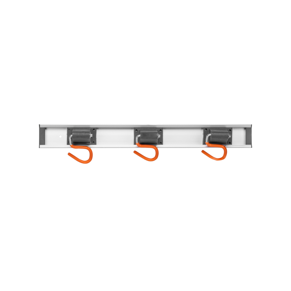 Wall Mount Tool Rack Rail with 3 x S Hanging Hooks for DIY Workshop Accessory