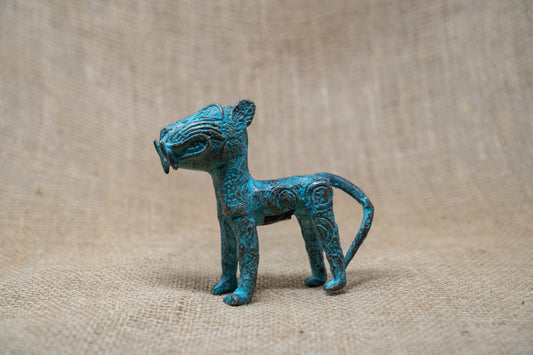 Benin Leopard sculpture - Bronze 56.15