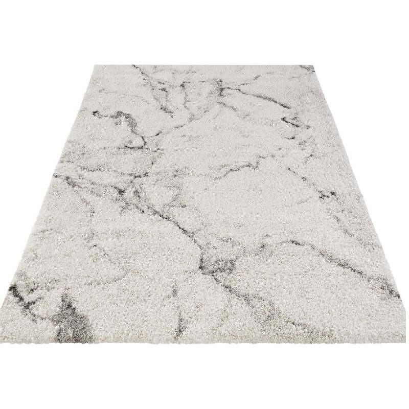Deep-Pile Velour Rug Cream Colour