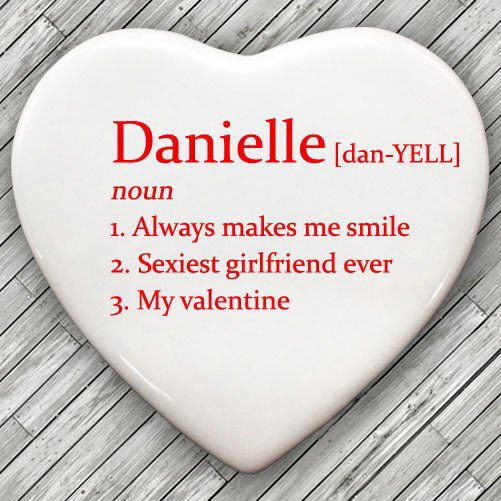 Definition Of My Valentine Heart Keepsake