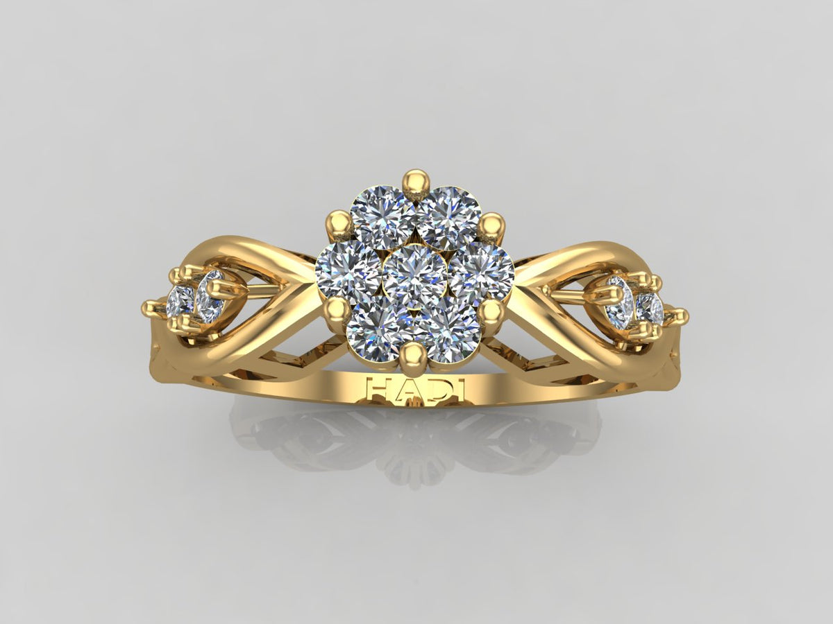 Diamonds Bouquet Ring Band